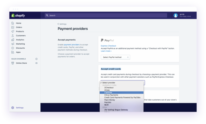 Shopify Payment Gateway Integration